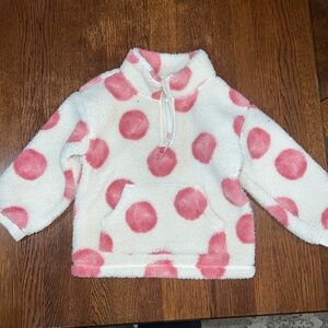 Carter's Pink and White Polka Dot Fleece Hoodie